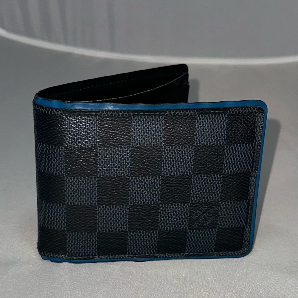 Louis Vuitton Slender Graphite Blue Wallet